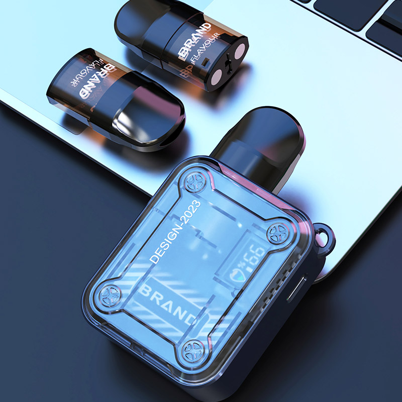 Esmoo C5 Rechargeable Vape Device E-Cigarette Kit with Replaceable and Refillable Visual Pod