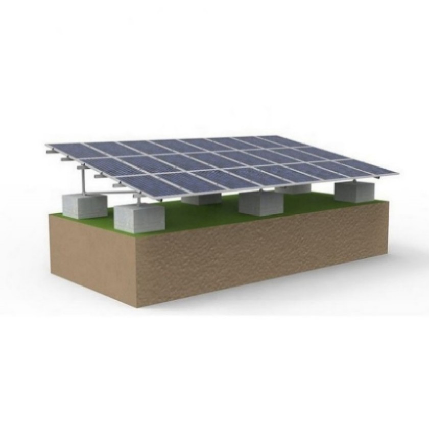 Stable Unique U-Shaped Rail Ground Support Solar Panel Mount