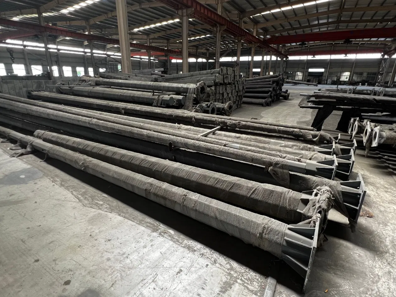 Outdoor Lamp Post 6-Meter T-Shaped Monitoring High New Rural Household Solar LED Light Pole Straight