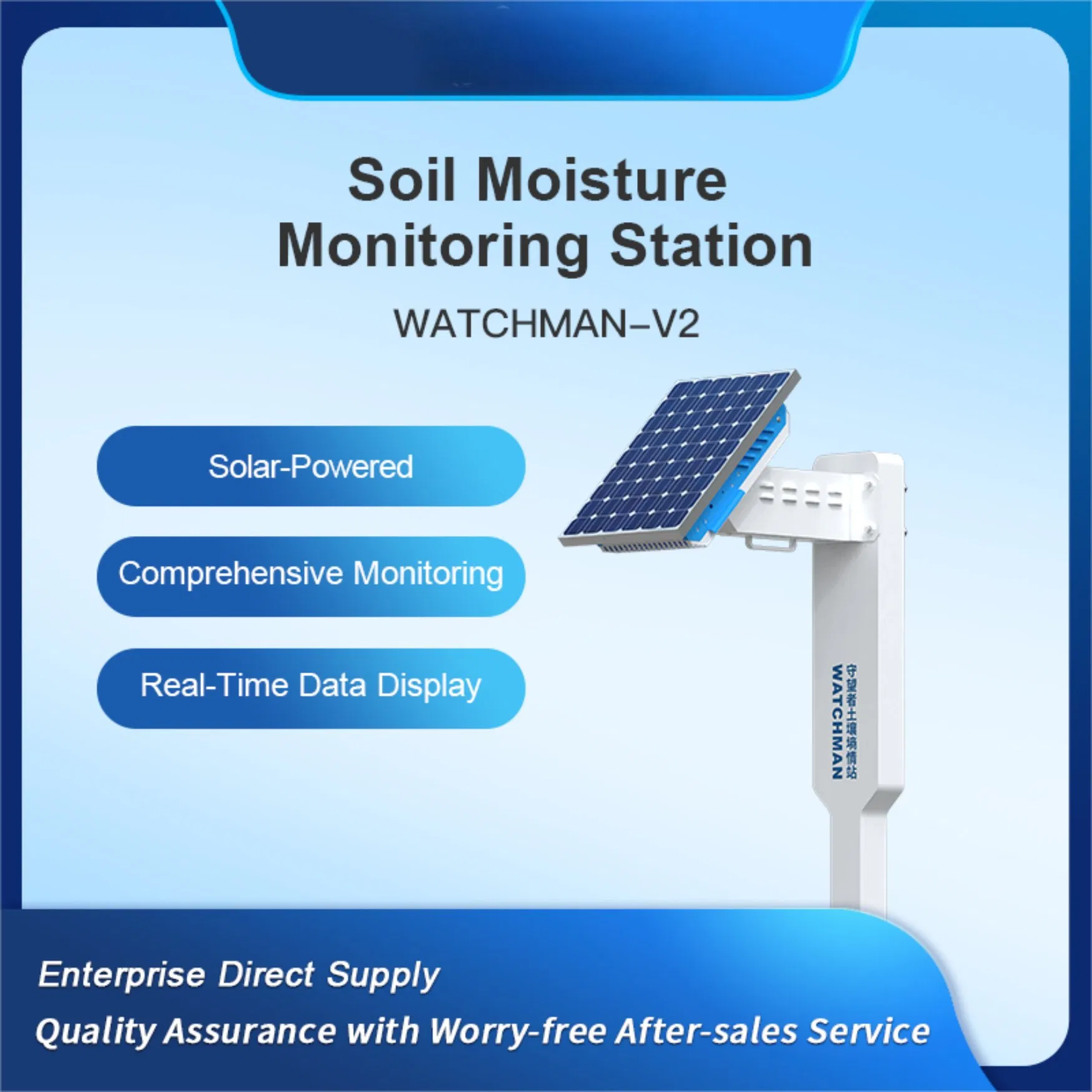Solar-Powered Soil Moisture Monitoring Station Build Lot Smart Agriculture Systems