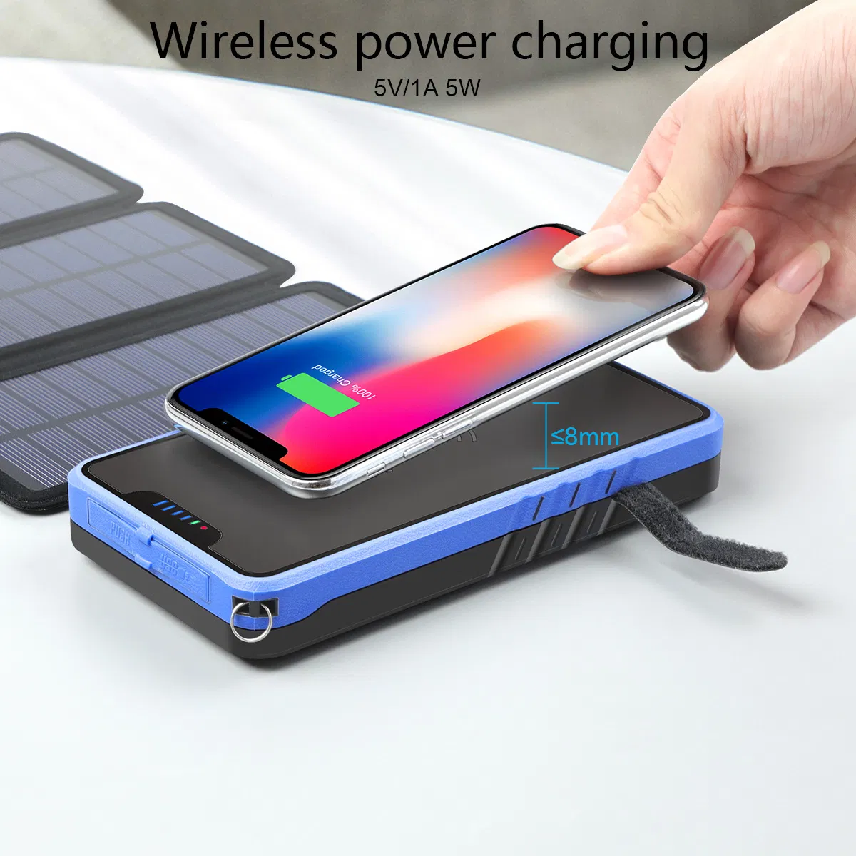Solar Panels Portable Foldable Waterproof Dual USB Wireless Charging Solar Panel Charger for Smart Phone