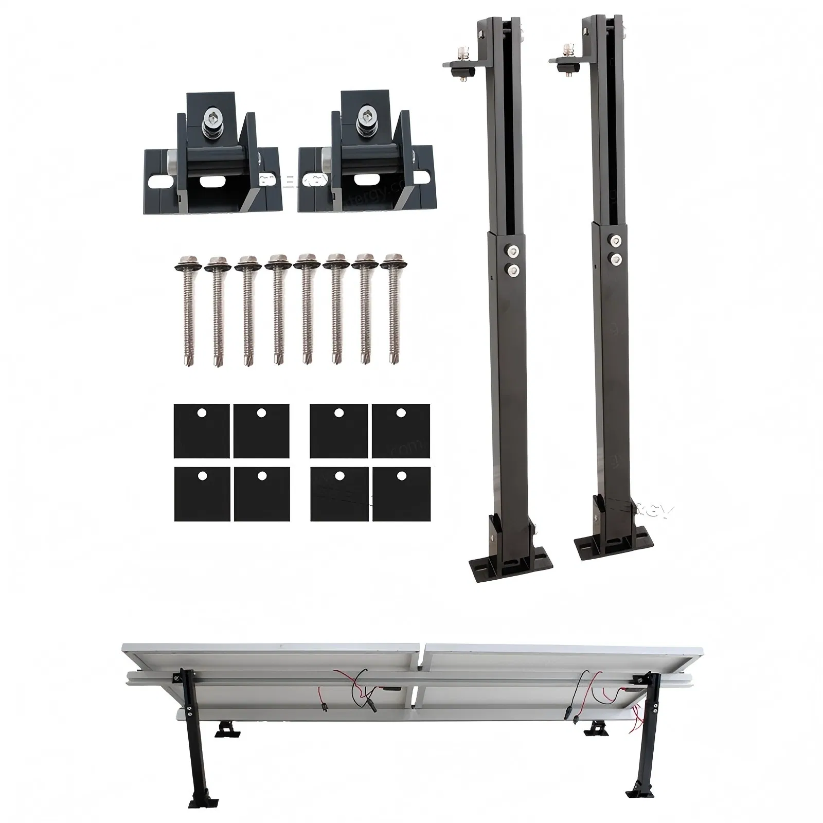 Solar Panel Flat Roof Mounting 2000watts Kit PV Mount Racking Companies Hook Bracket
