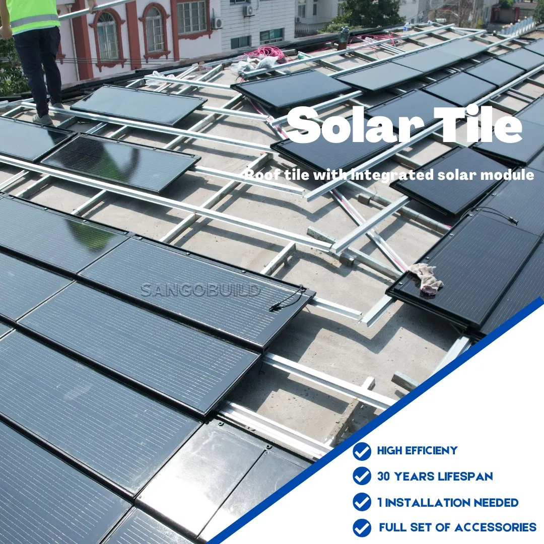 Sustainable Building Integrated Solar Shingle Roof Tiles Photovoltaic