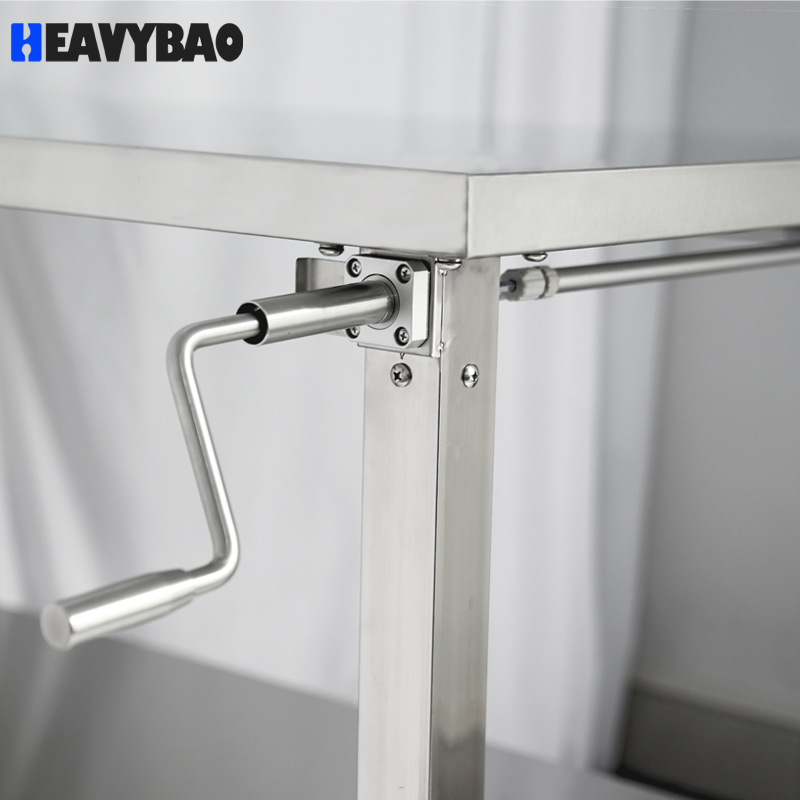 Heavybao CE Adjustable Height Commercial Stainless Steel Kitchen Elevating Work Working Table Restaurant Catering Equipment