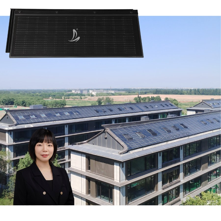 BIPV Modular Solar Panel Green Energy Building Material Photovoltaic Solar Roof Tile