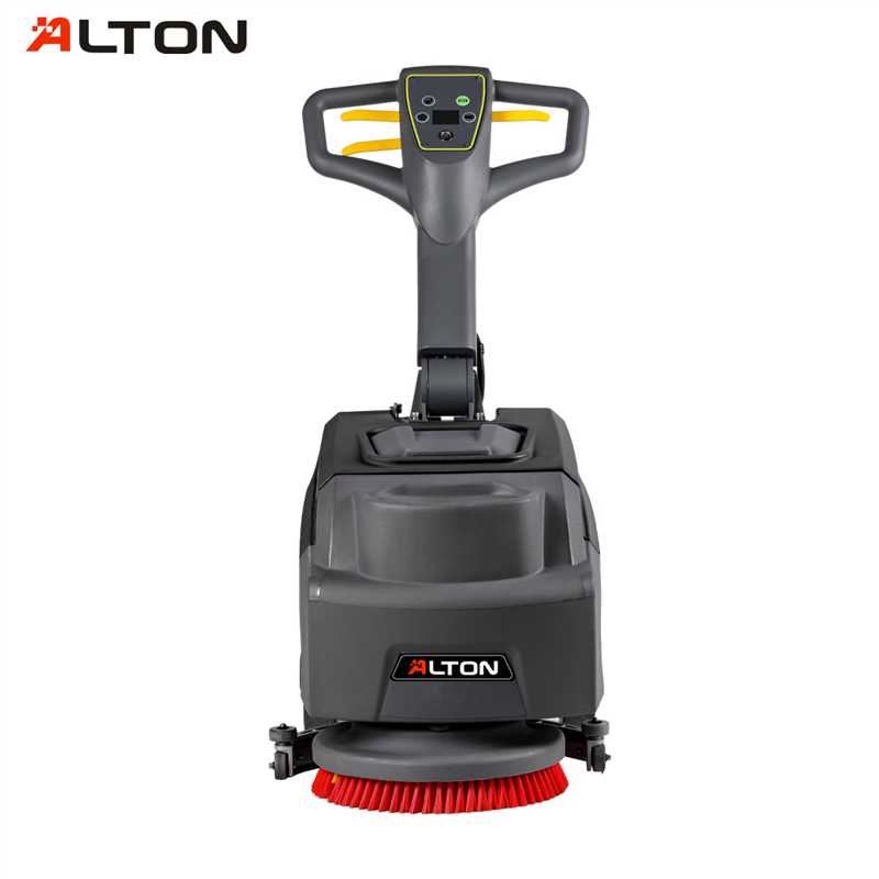 Electric Hand-Push Walk-Behind Floor Scrubber - Automatic Folding Cleaner for Professional Industrial/Commercial Floor Cleaning, Auto-Scrubbing for Spotless