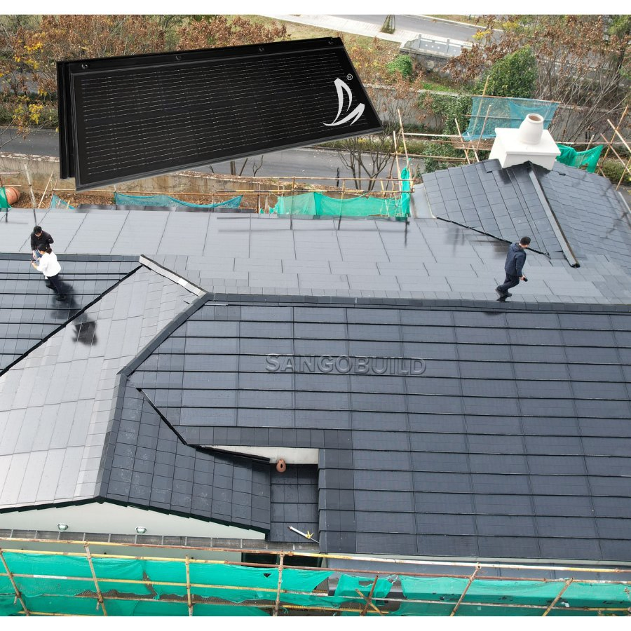 BIPV Modular Solar Panel Green Energy Building Material Photovoltaic Solar Roof Tile