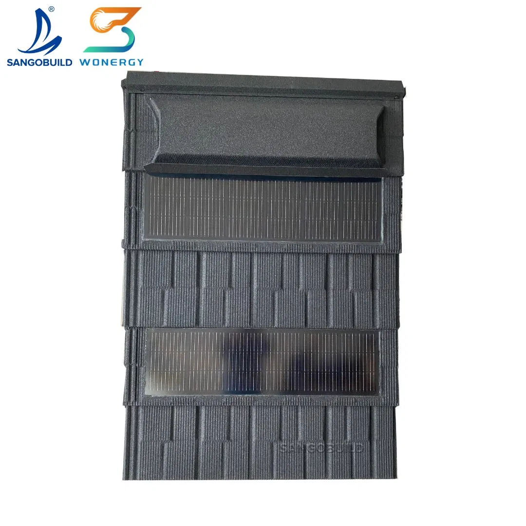 Germany Green Solar Roofing Material Clean Energy Electric Bill Saving BIPV Metal Solar Roof Tiles
