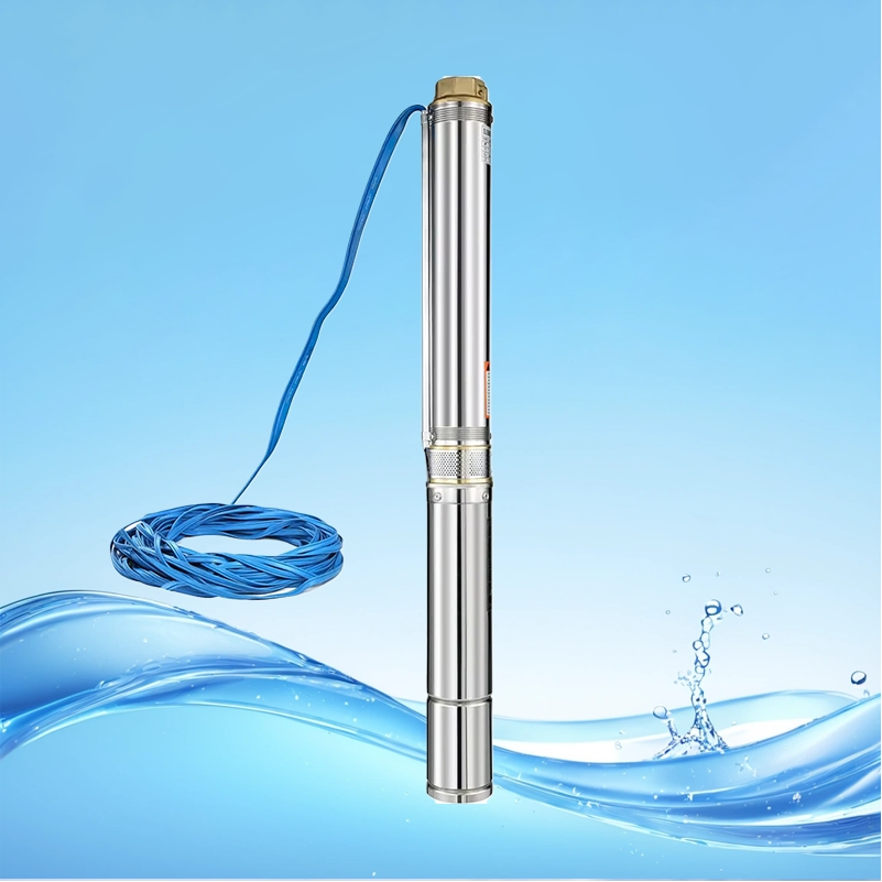 4 Inch 4000W 220V High Pressure 200 Meters Head High Flow Rate Agricultural Irrigation Solar Deep Well Full Water Pump