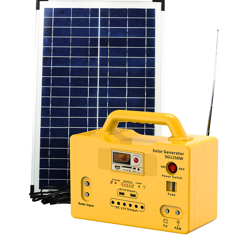 Solar Power Station high Density Power Residential Camping with 30W LED Bulbs Integrated Portable Generator Solar Energy Power System