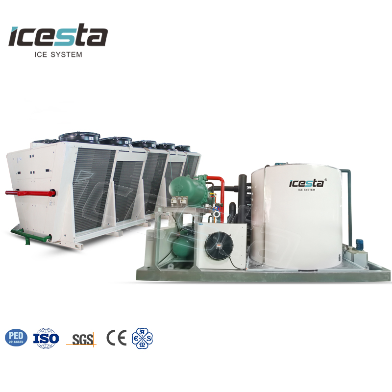Icesta High Reliable 1t 3t 5t 10t 15t 20t 25t 30t Commercial Industrial Marine Flake Ice Machine Flake Ice Machine