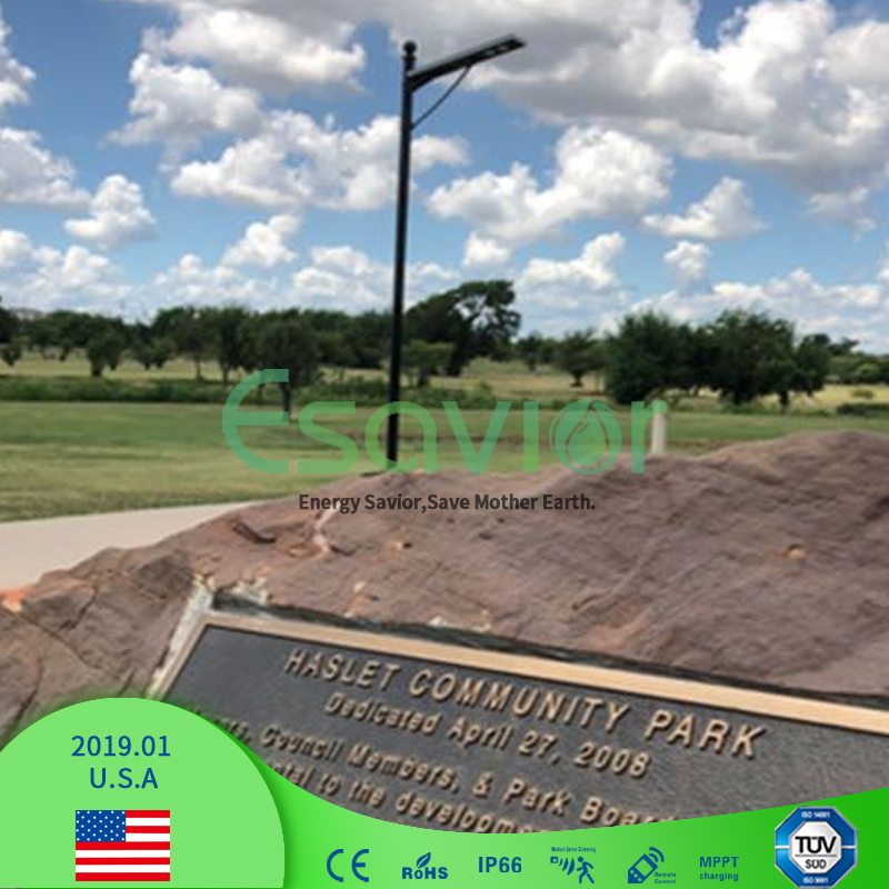 100W 10000 Lumen Outdoor Lamp LED Lighting Solar Power Street Light with Smart Iot System Energy Saving