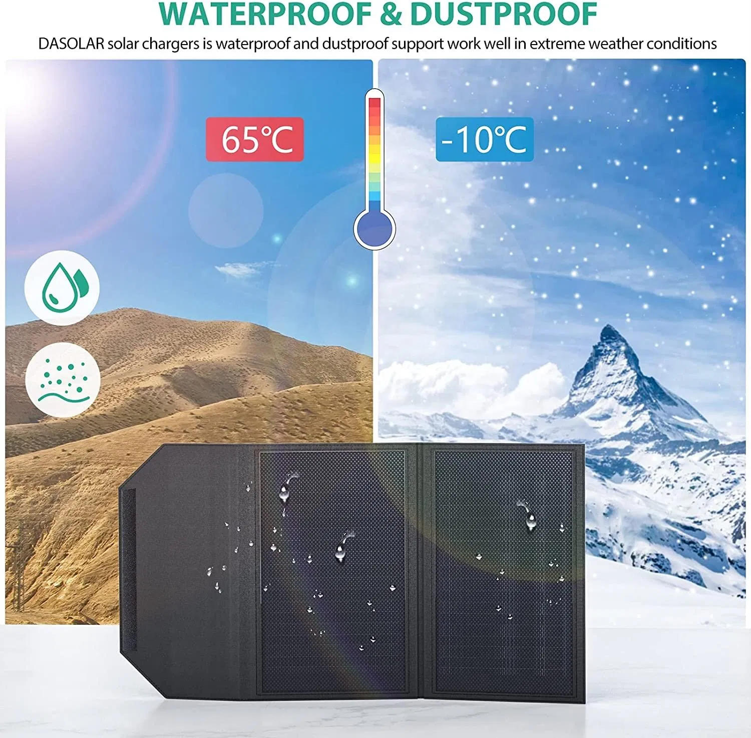 20W Foldable Solar Panel Portable USB Solar Charger