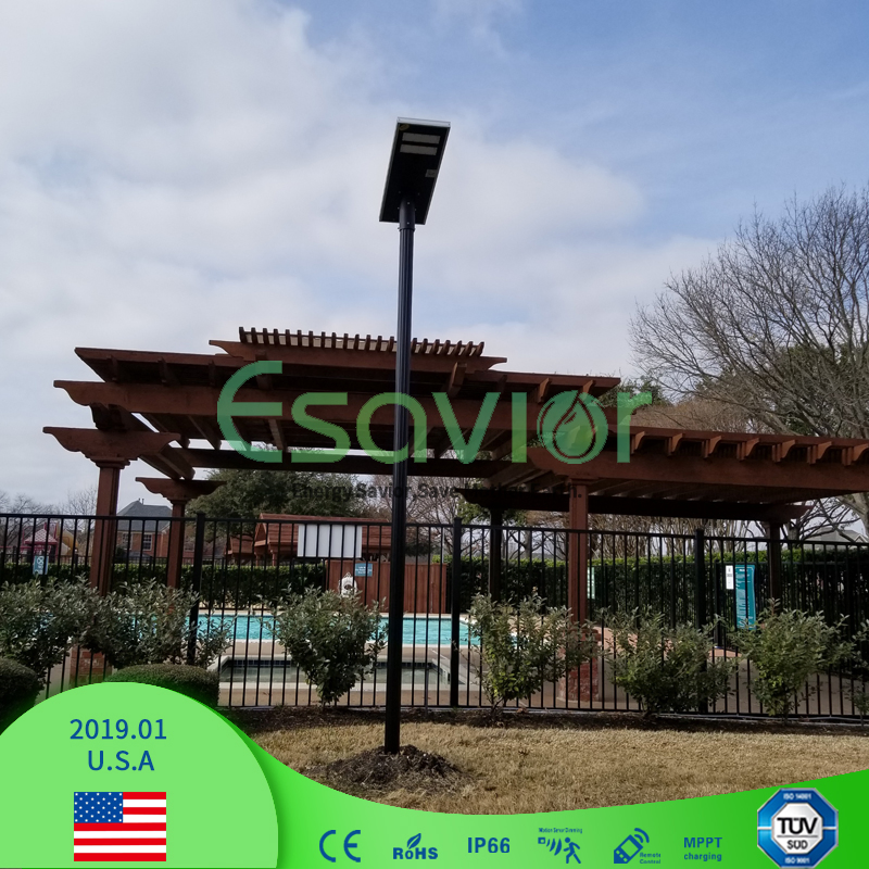 100W 10000 Lumen Outdoor Lamp LED Lighting Solar Power Street Light with Smart Iot System Energy Saving