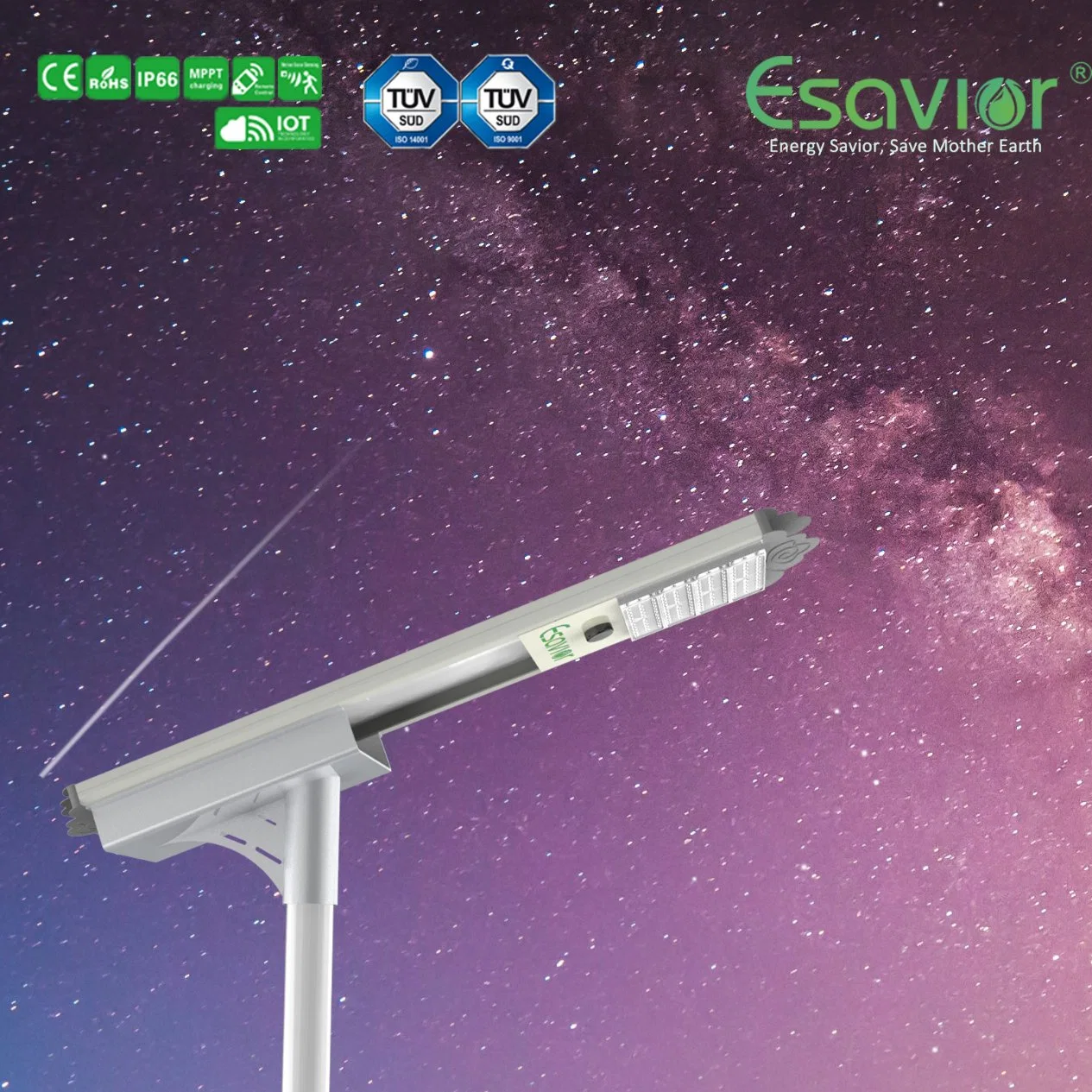 60W/80W/120W Outdoor Energy Saving Lamp LED Lighting Solar Power Street Light with Smart Iot System