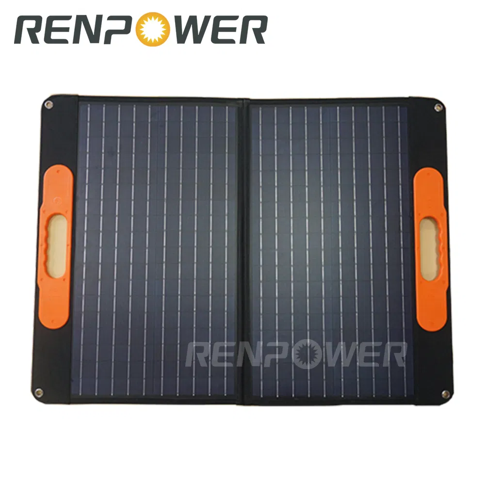 120W 18V Portable Folding USB Type-C DC Output ETFE Foldable Solar Panel Charger for Power Station QC3.0 USB &amp; DC Output