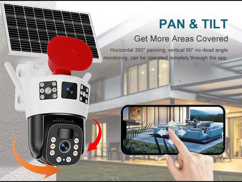 4G WiFi CCTV Solar-Powered Monitoring Camera Solar Camera