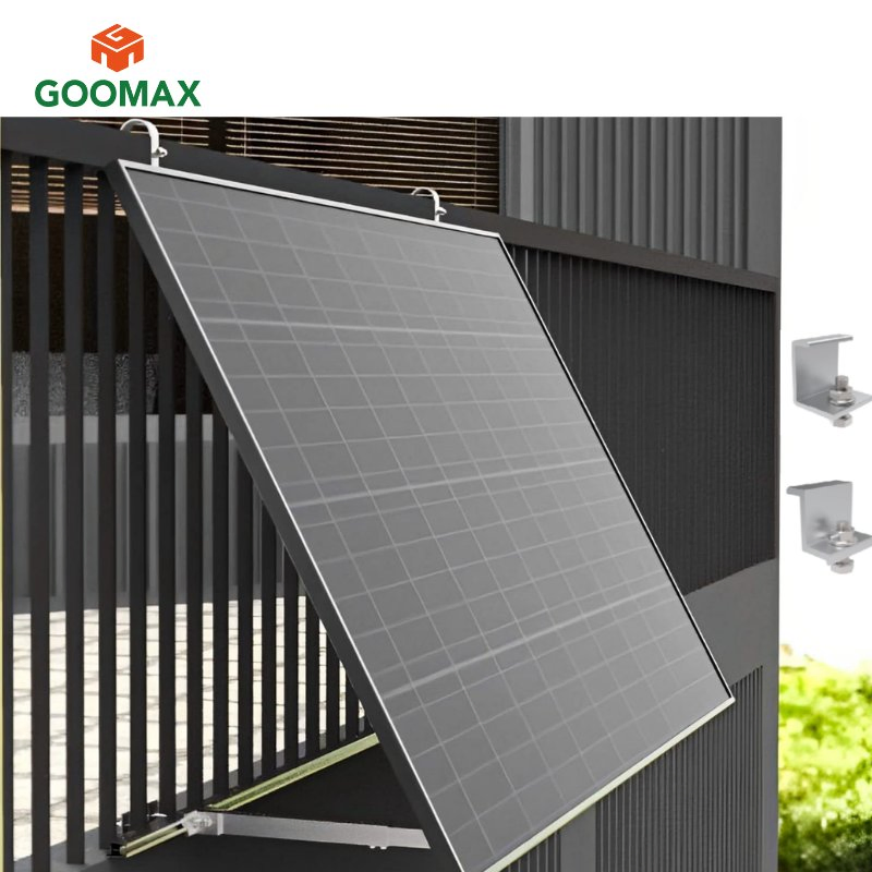 Goomax Compact Balcony Solar Panel Mount Solar Panel for Condo Balcony Space-Saving Solutions