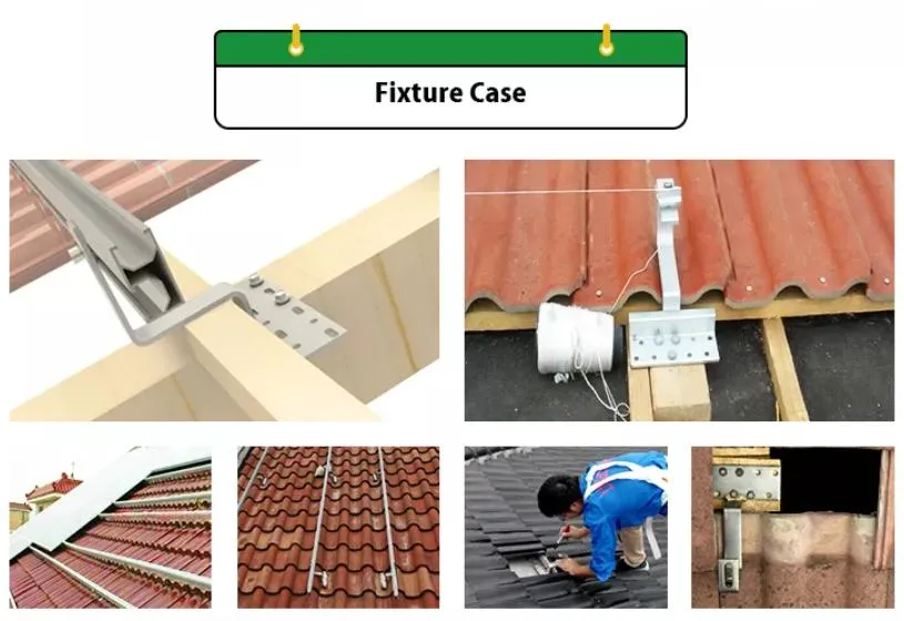 Solar Mounting Bracket Aluminum Alloy Flat Tile Roof Solar Panel Mount