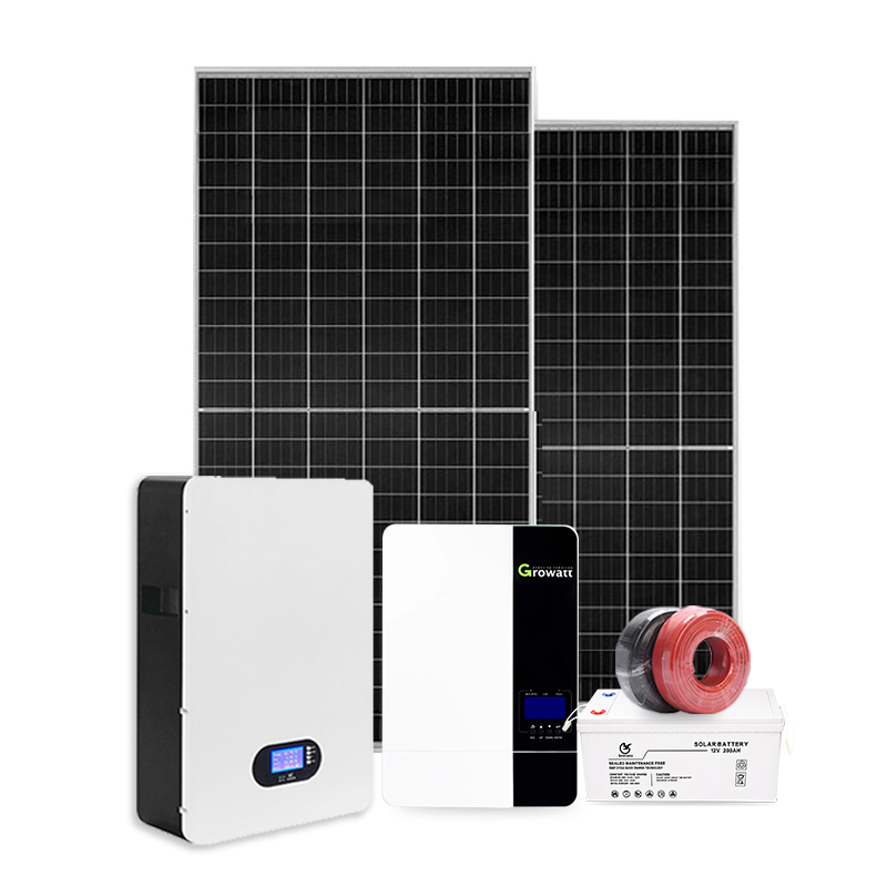 Residential 5kw 10kw 30kw Complete Solar Panel Kit for Home off Grid Solar Power System Lead Acid Battery