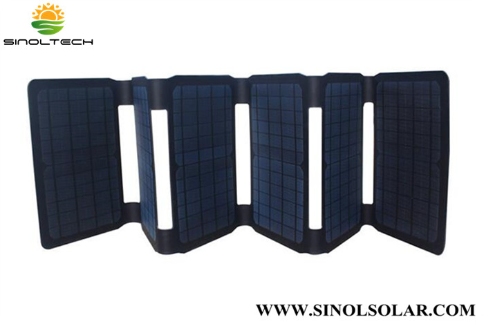 40W Portable Folding Laptop and Phone Solar Panel Charger for 19V Laptops (FSC-F0-400)