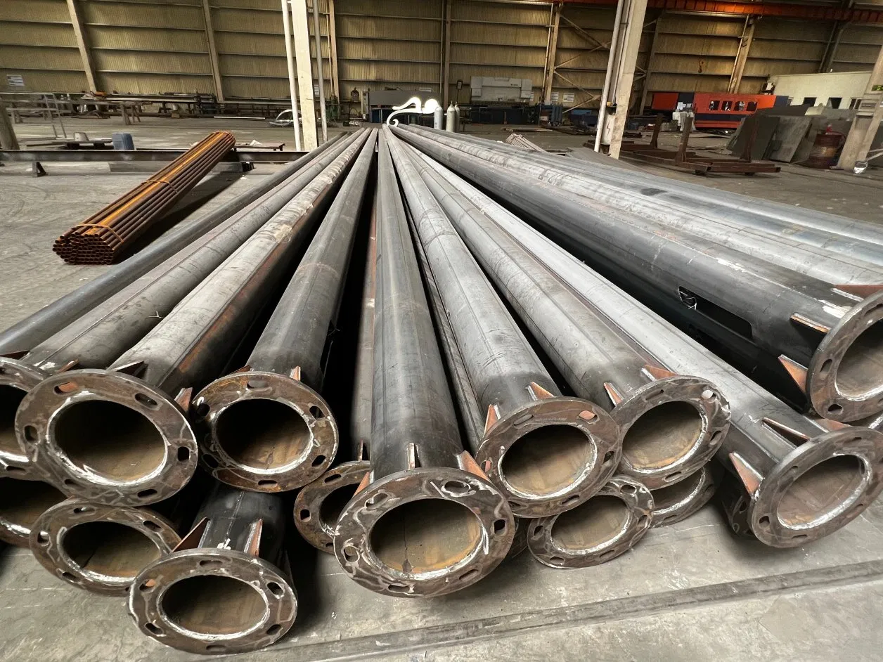 Outdoor Lamp Post 6-Meter T-Shaped Monitoring High New Rural Household Solar LED Light Pole Straight