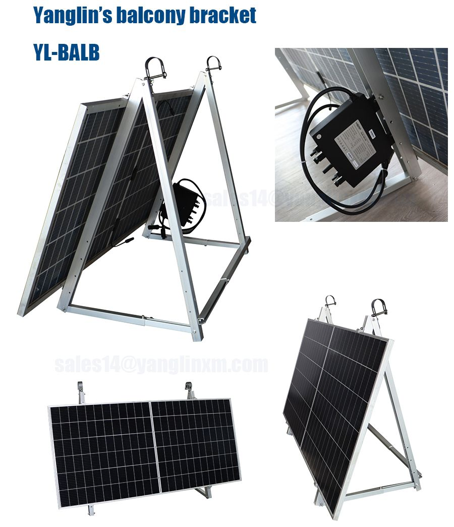 Balcony Panel PV Solar 600 Watt on-Grid System 800W Germany Grid Tied Balcony Garden Flexible Solar System Kit