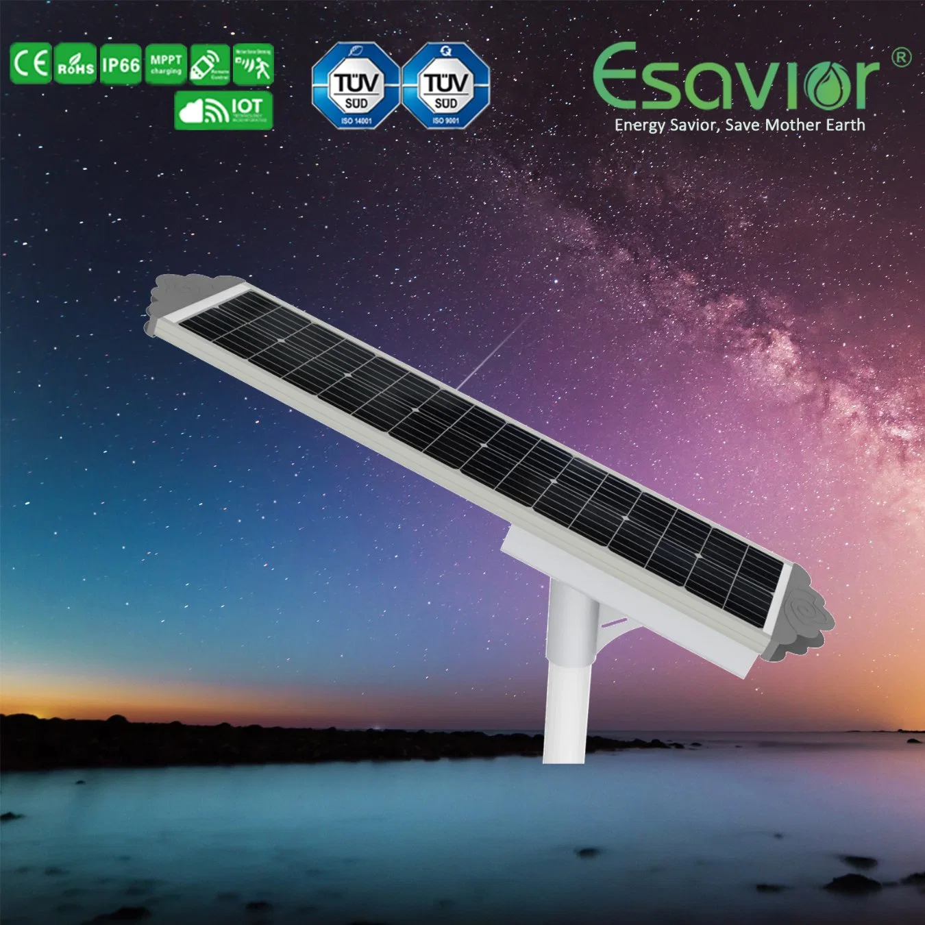 60W/80W/120W Outdoor Energy Saving Lamp LED Lighting Solar Power Street Light with Smart Iot System