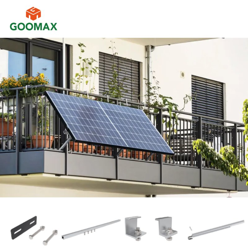 Goomax Compact Balcony Solar Panel Mount Solar Panel for Condo Balcony Space-Saving Solutions