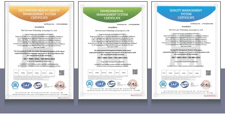 Certificates