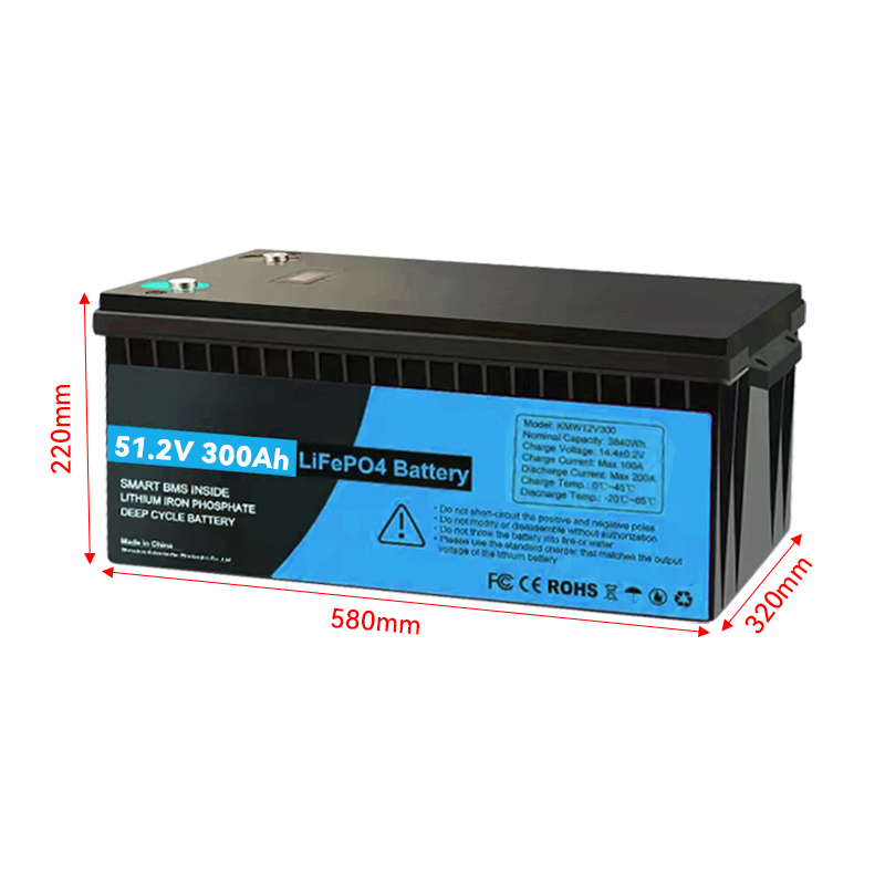 51.2V 300ah 200ah 100ah Industrial LiFePO4 Battery Pack with BMS, for Large Scale Solar Energy Storage, Telecom Base Stations and Microgrids