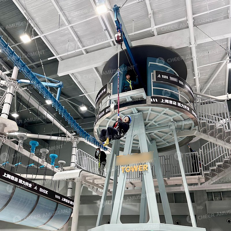 3000sqm Indoor Adventure Park with Rope Course &amp; Zip Line Designed and Manufactured by Cheer Amusement - Turnkey Commercial Indoor Playground Manufacturer
