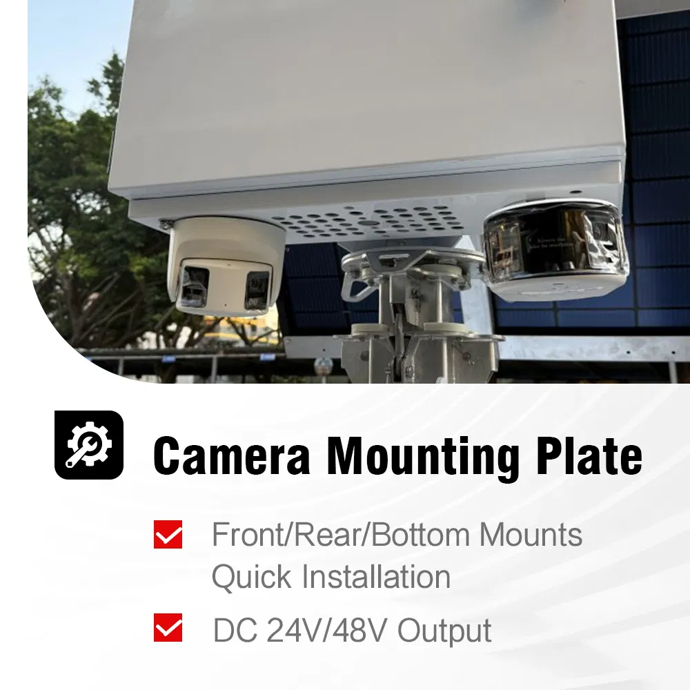 Higuard Solar Surveillance Tower with off-Grid Monitoring System for Construction Site