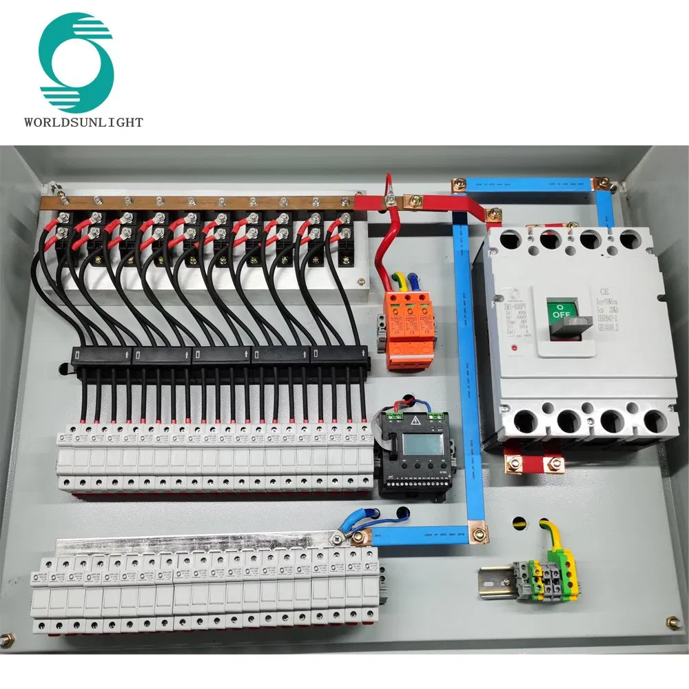 Wsdb-PV20/1 PV Combiner Box DC 20 in 1 out 20 String 1000V PV Array Combiner Box for Solar Panel Power System Battery System with Diode and Monitoring