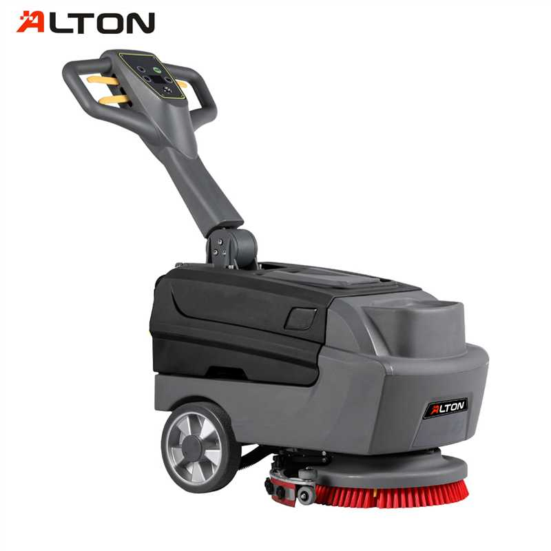 Electric Hand-Push Walk-Behind Floor Scrubber - Automatic Folding Cleaner for Professional Industrial/Commercial Floor Cleaning, Auto-Scrubbing for Spotless