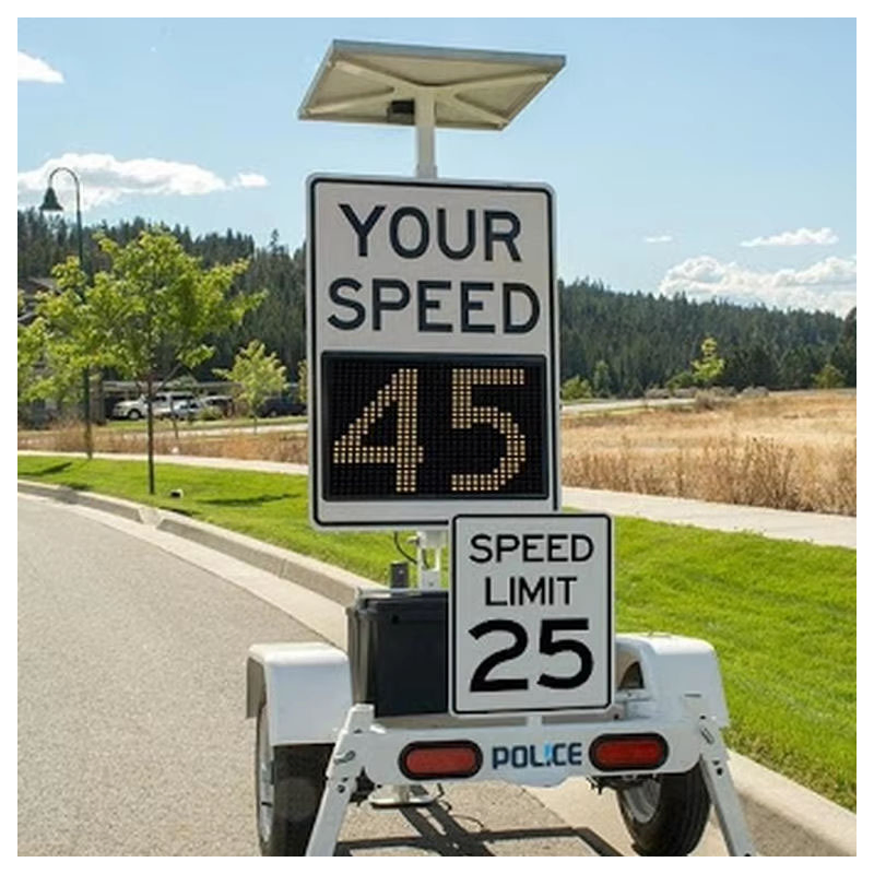 Compact Solar Radar Trailers for Speed Limit Monitoring