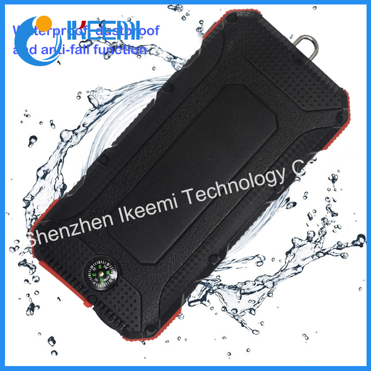 Dual USB Ports Outdoor Portable Power Bank Solar Battery Charger 24000mAh Phone Charger with LED Light