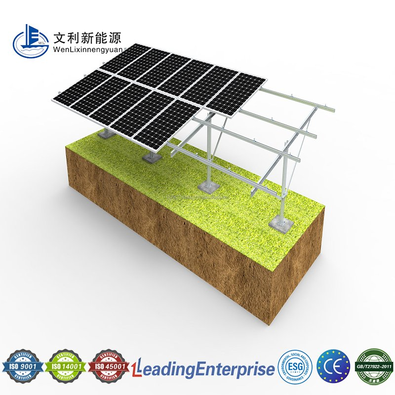 C Section Steel Rail Solar Ground Mount Compatible with Various Panels