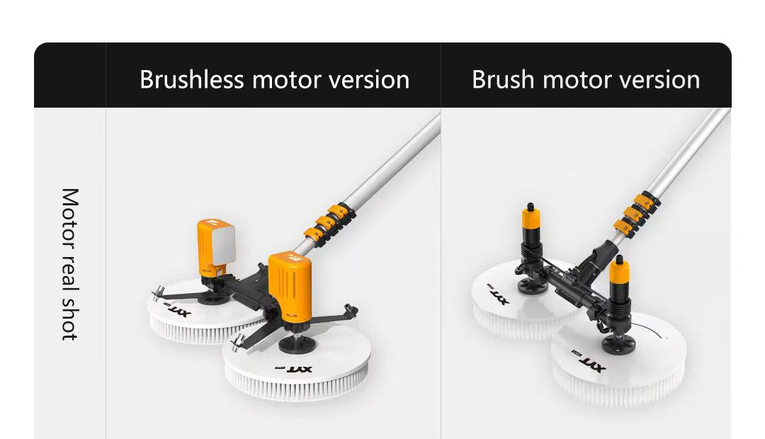 Brush-Less Motor and Brush Motor Available Solar Panel Cleaning Brush