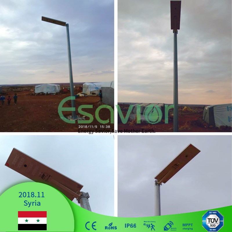 100W 10000 Lumen Outdoor Lamp LED Lighting Solar Power Street Light with Smart Iot System Energy Saving