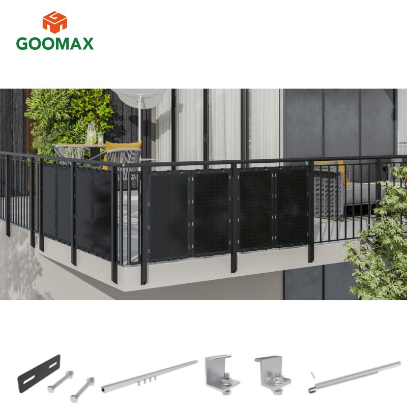 Goomax Compact Balcony Solar Panel Mount Solar Panel for Condo Balcony Space-Saving Solutions