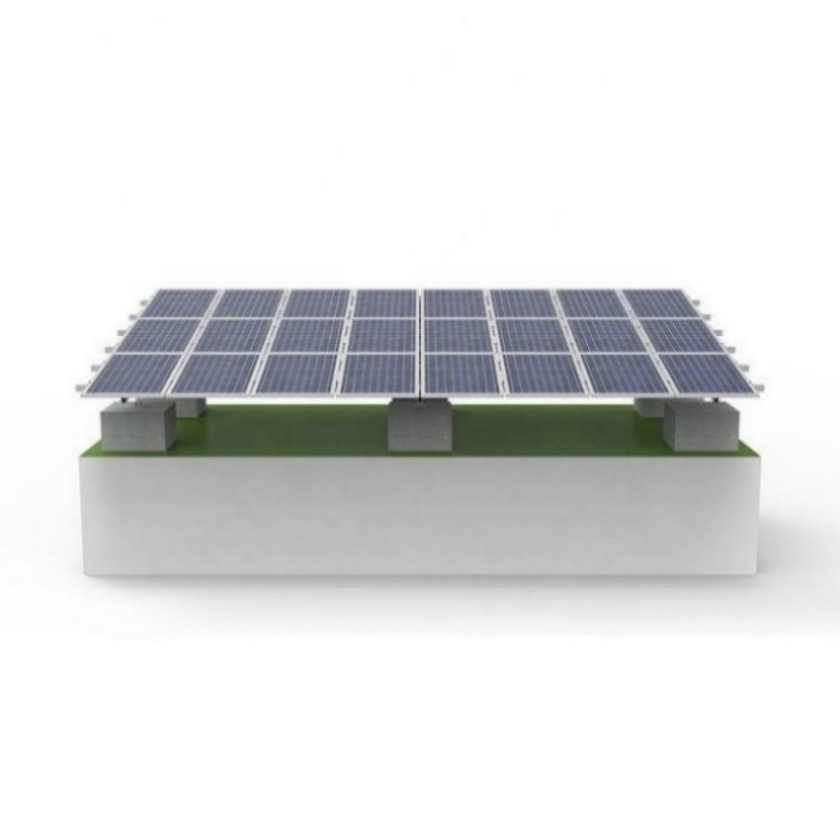 Stable Unique U-Shaped Rail Ground Support Solar Panel Mount