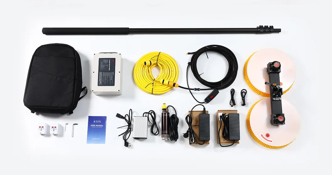 Double Head Solar Panel Cleaning Rotary Brush