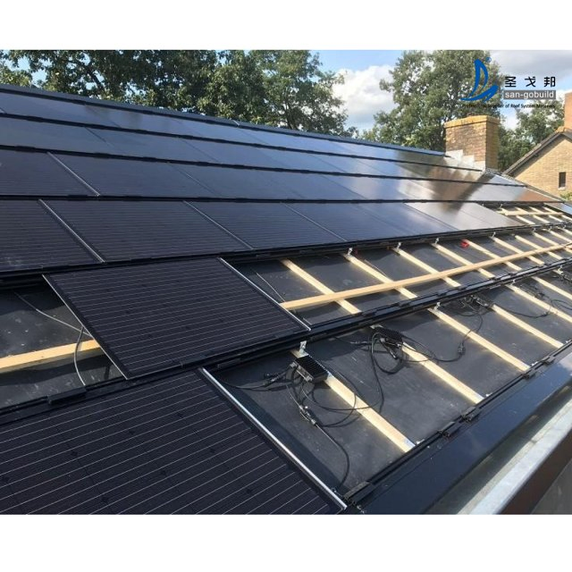 Sustainable Building Integrated Solar Shingle Roof Tiles Photovoltaic