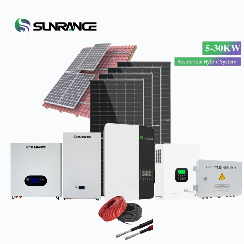 Residential 5kw Solar Power System 15kw Solar Penel System 20kw Hybrid Solar System 25kw Solar Home System with Lithium Battery for Complete Solar System