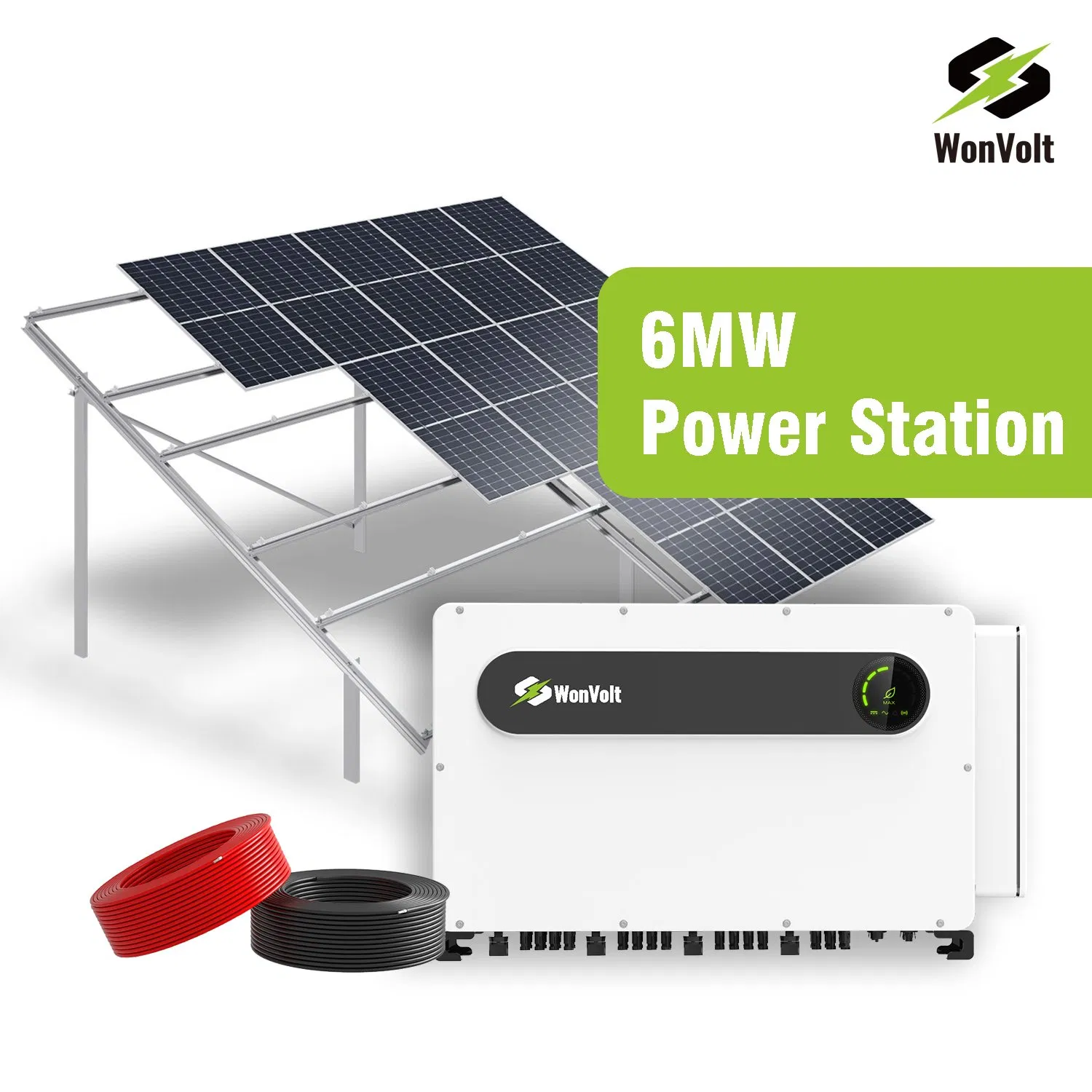Europe Solar Grid Tied Inverter 100kw on Grid Home Solar Power System 100 Kw 200kw 500kw 800kw 1MW Solar Energy System with 100kw 250kw 300kw Solar Panel Set