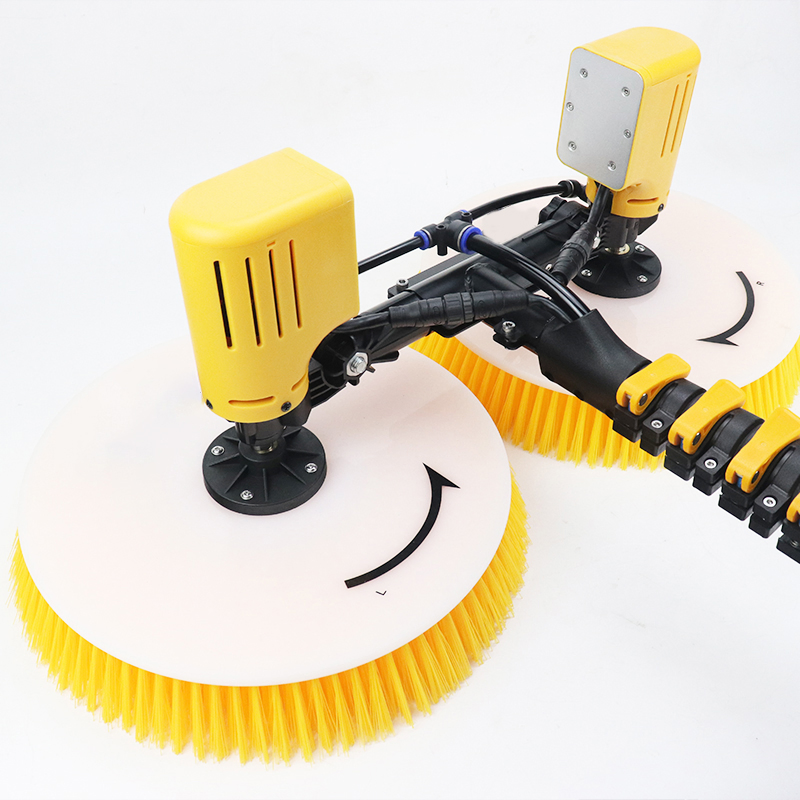 Solar Panel Cleaning Equipment Spare Parts Double Heads Cleaning Rotating Brush