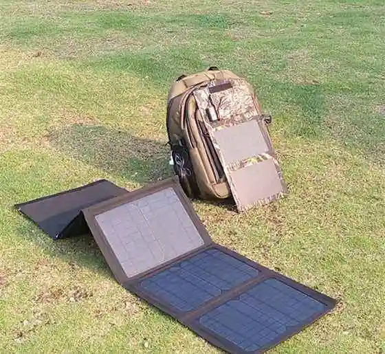 Outdoor Waterproof 15W Portable Foldable USB Compatible Devices Solar Mobile Charger for iPad