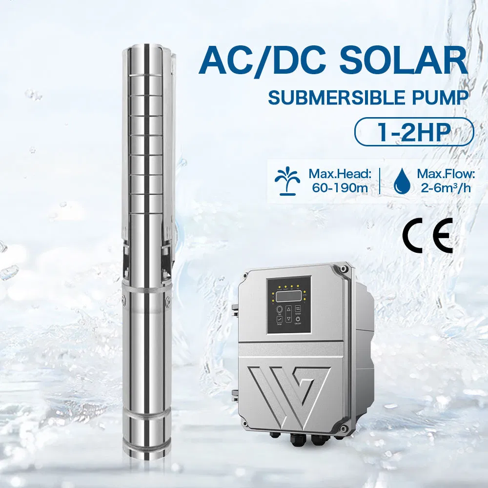 3'' 4'' DC Brushless Motor High Efficiency Solar Eenergy Submersible Borehole Deep Well High Pressure Water Pumps