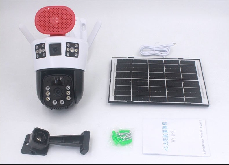 4G WiFi CCTV Solar-Powered Monitoring Camera Solar Camera